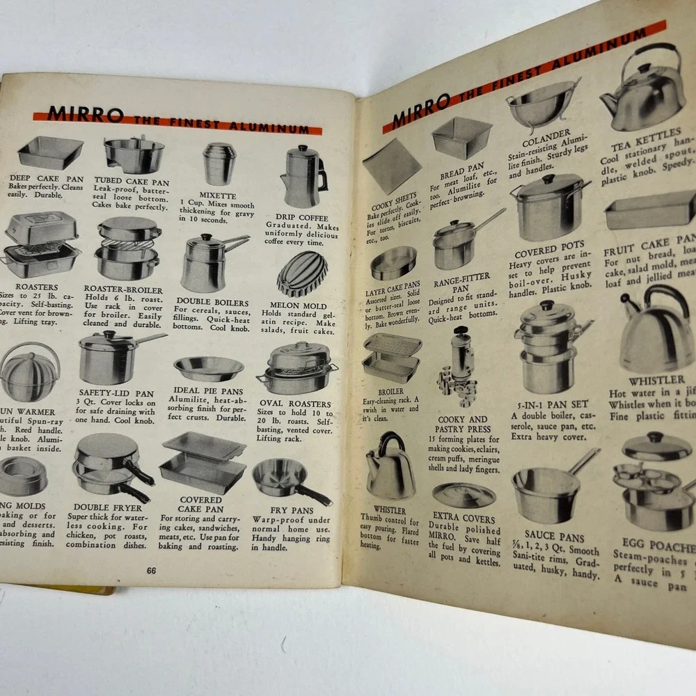 Presto Mirro-Matic Pressure Cooker Recipe Book Lot 2 Vintage 1940s 1950s Cooking